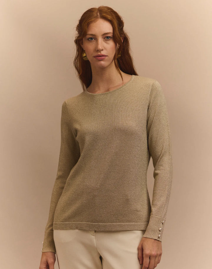 Margarita Long Sleeve in Gold Lurex