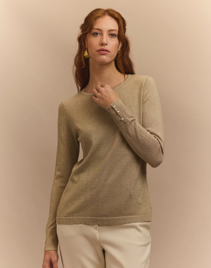 Margarita Long Sleeve in Gold Lurex
