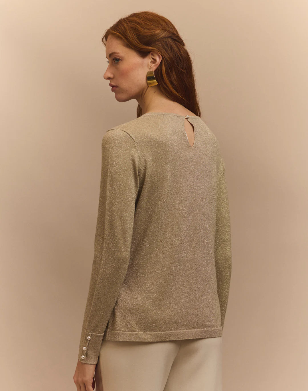 Margarita Long Sleeve in Gold Lurex