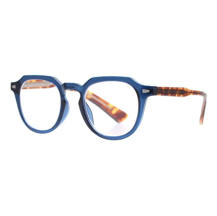 Benn Blue Light Readers in Matte Navy Blue & Tortoise - Mildred Hoit