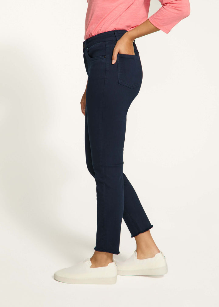Olivia Slim Ankle Pant in Navy