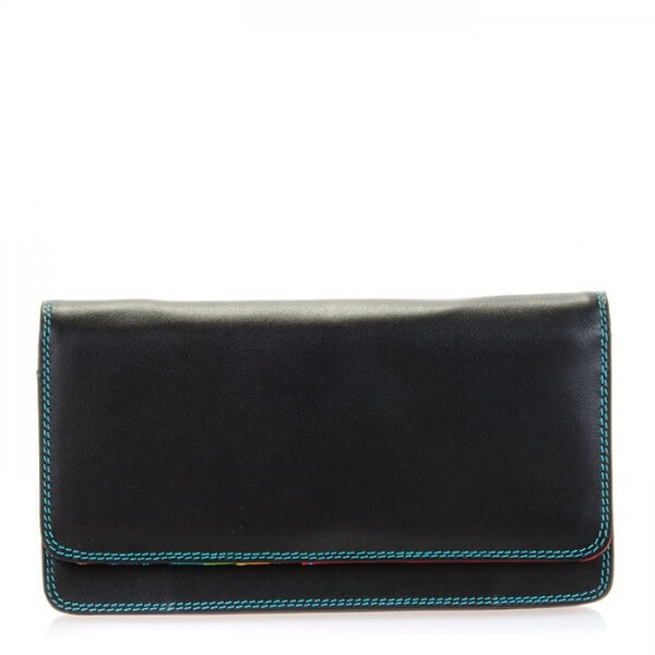 Medium Snap Wallet in Black Pace - Mildred Hoit