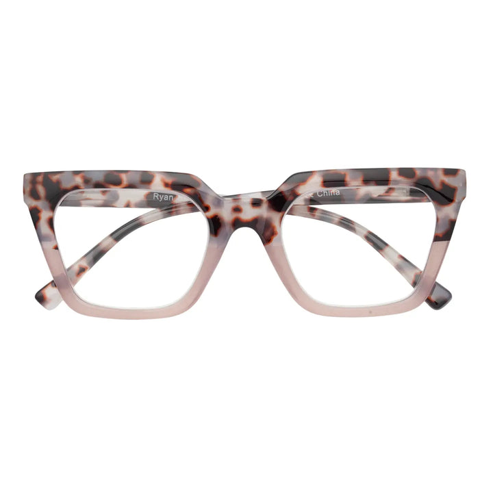 Camille Blue Light Readers in Tortoise & Mauve - Mildred Hoit