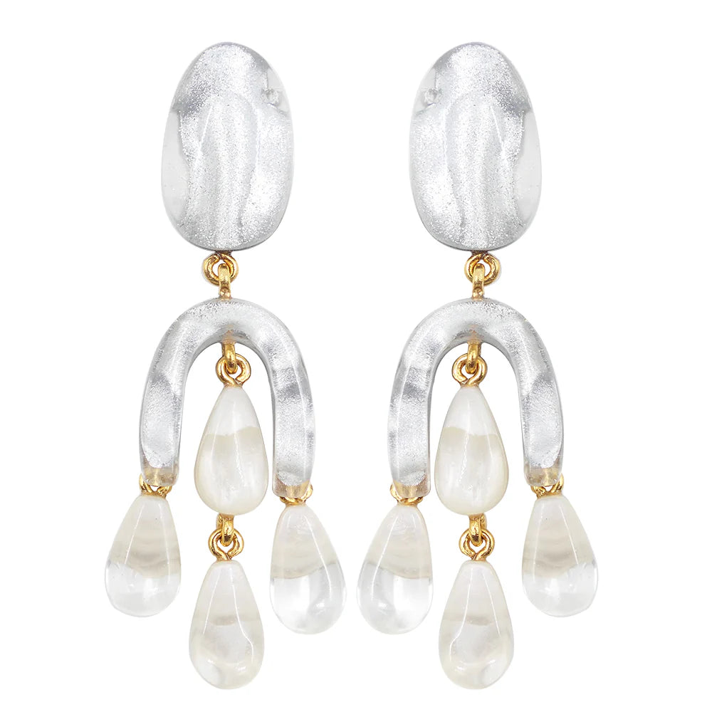 Benedicte Earrings in Silver - Mildred Hoit