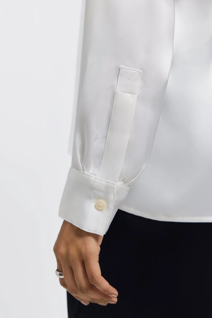 Foxcroft Bianca Beyond Silk Shirt in Ecru