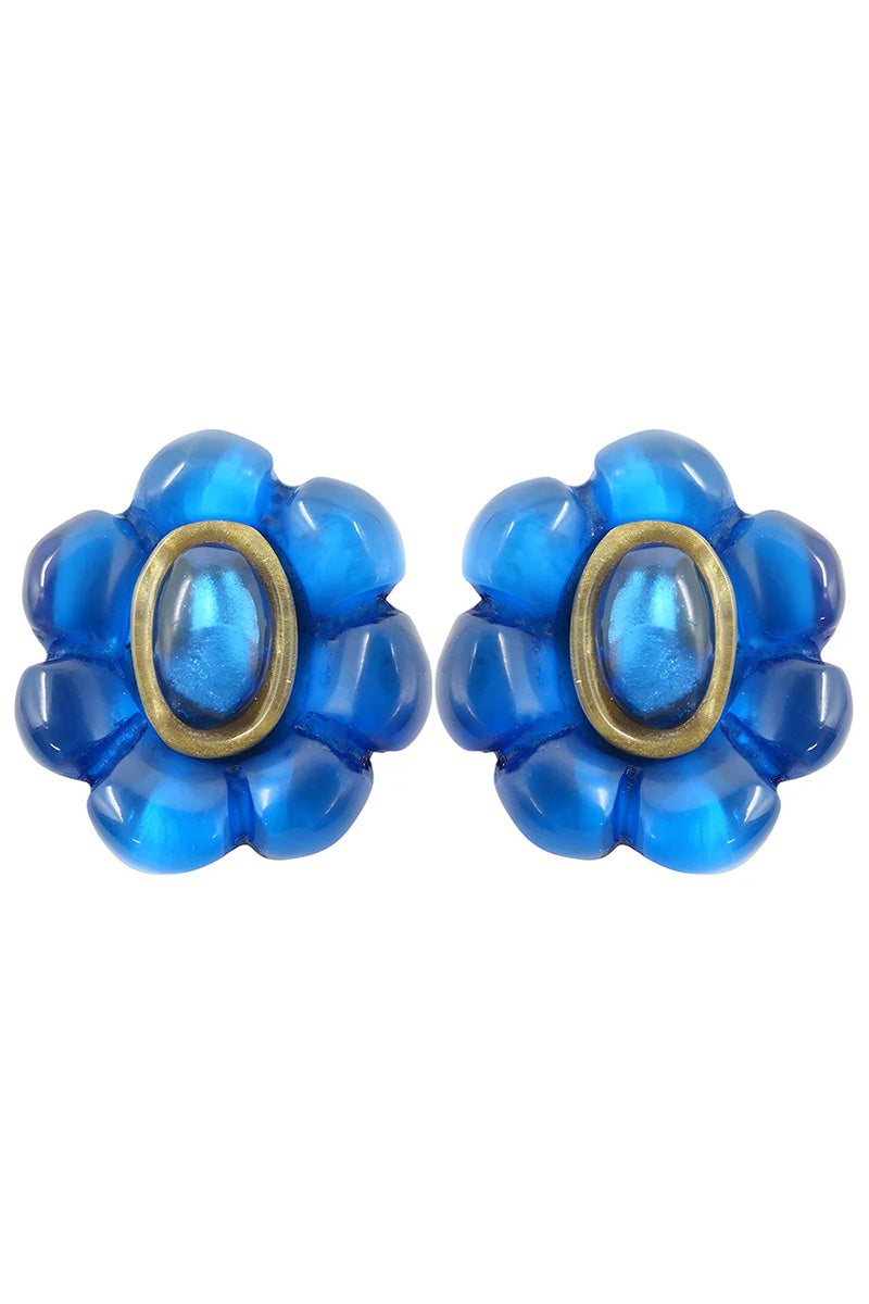 Daphne Earrings in Royal Blue - Mildred Hoit