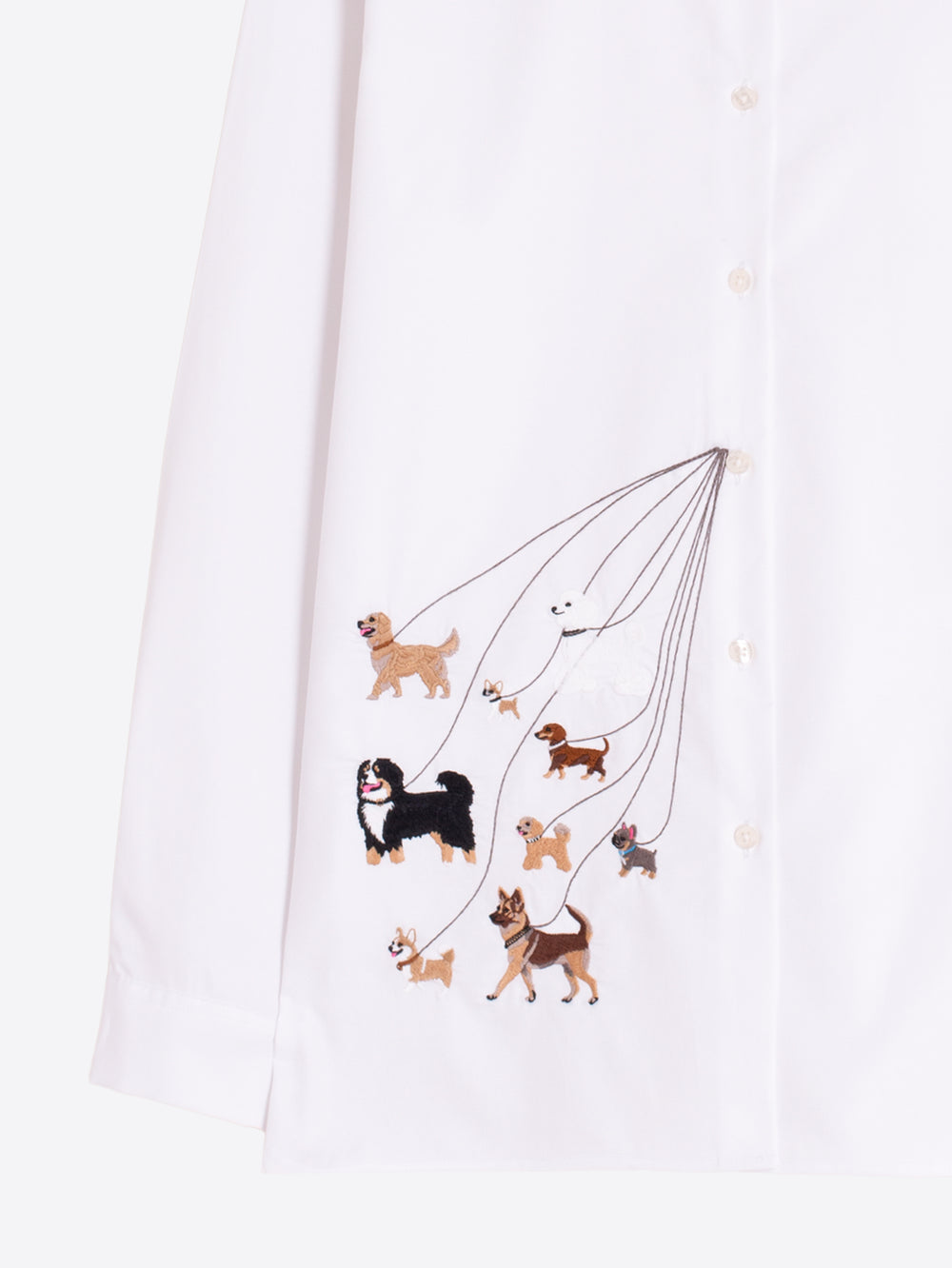 Vilagallo White Shirt with Dog Illustration - Mildred Hoit