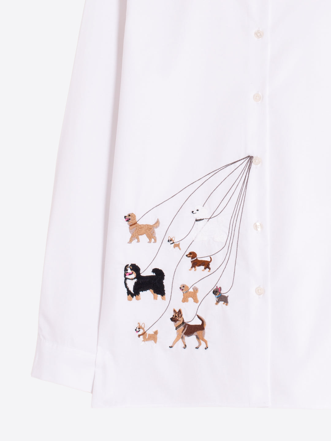 Vilagallo White Shirt with Dog Illustration - Mildred Hoit