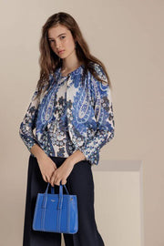Printed Paisley Twinset in Azul