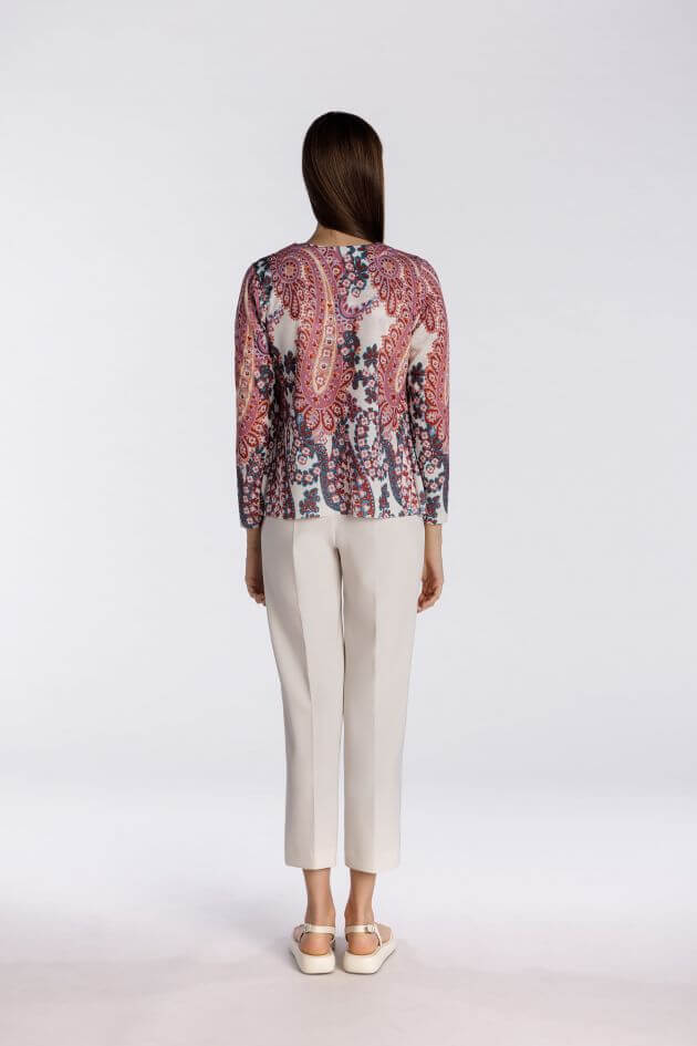 Paisley Printed Twinset in Coral - Mildred Hoit