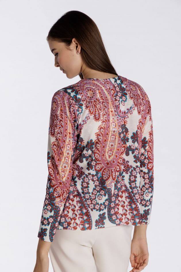 Paisley Printed Twinset in Coral - Mildred Hoit