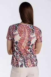 Paisley Printed Twinset in Coral