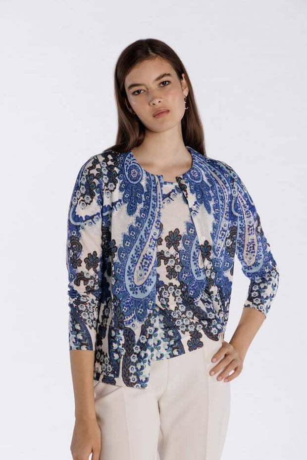 Naulover Printed Paisley Twinset in Azul available at Mildred Hoit in Palm Beach.