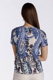 Printed Paisley Twinset in Azul