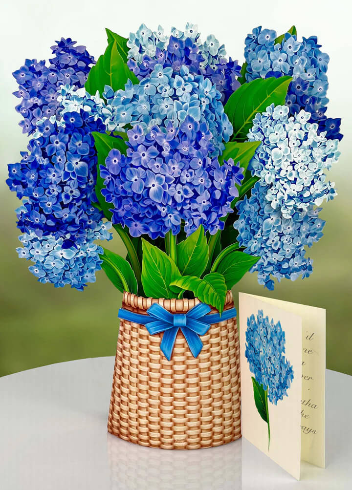 Nantucket Hydrangea Pop-up Flower Card - Mildred Hoit