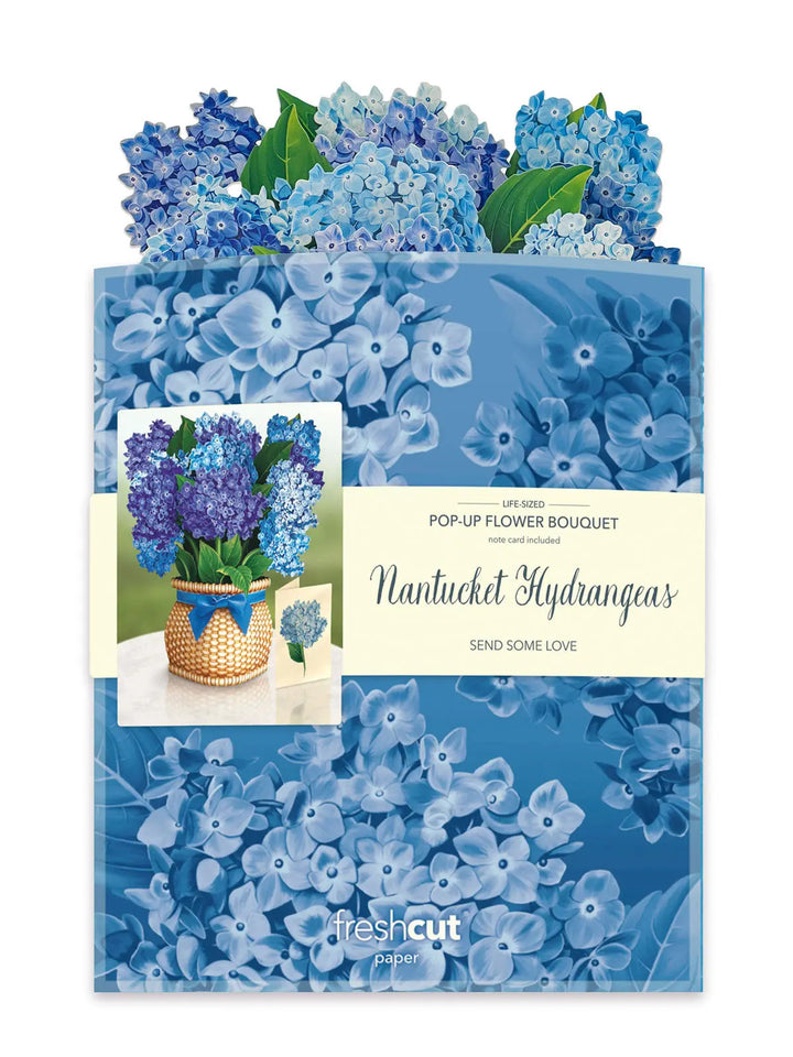 Nantucket Hydrangeas Pop-Up Card