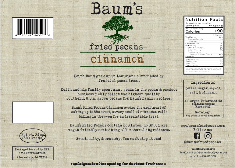 Baum's Fried Cinnamon Pecans - Mildred Hoit