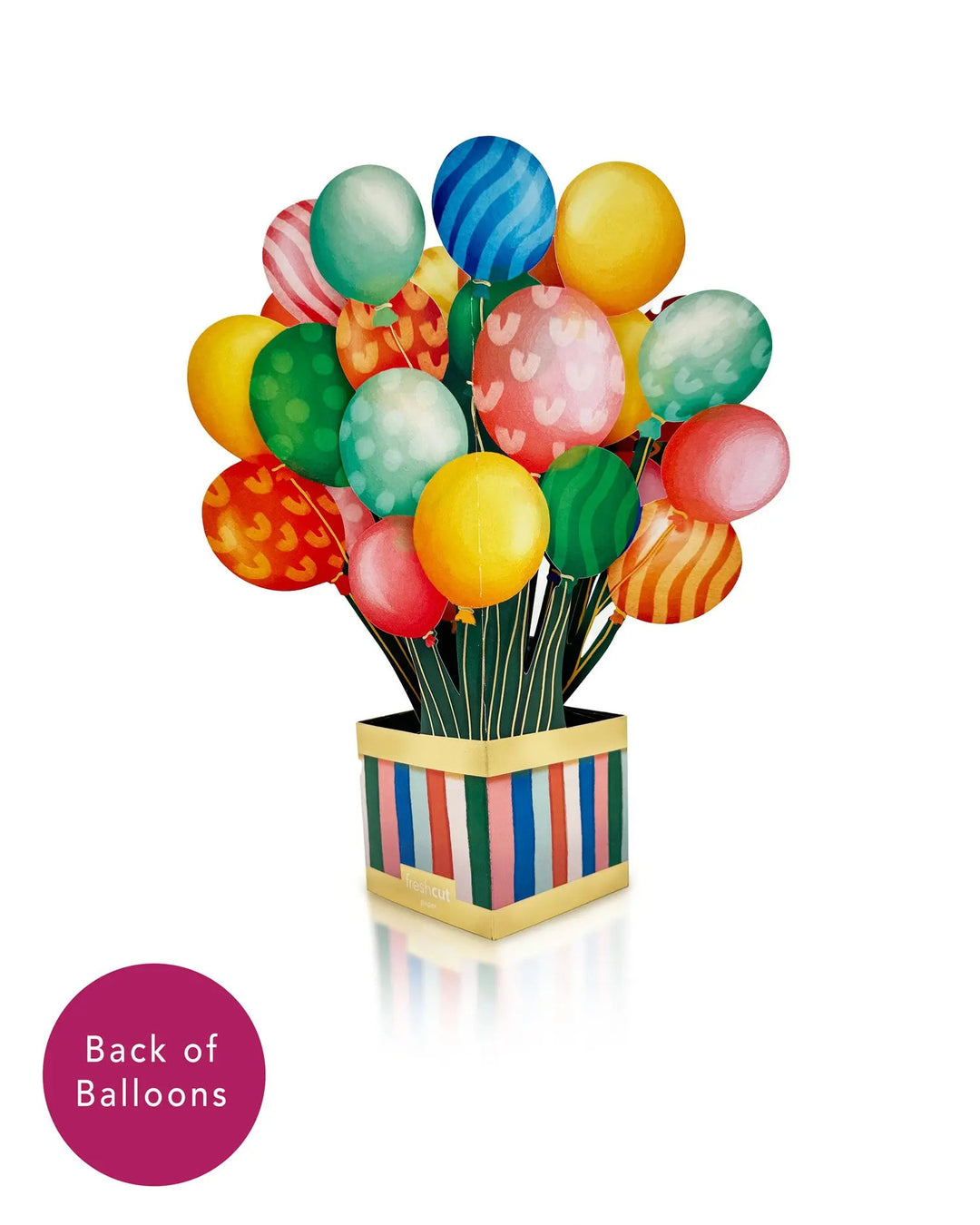Classic Birthday Balloons Pop-Up Card