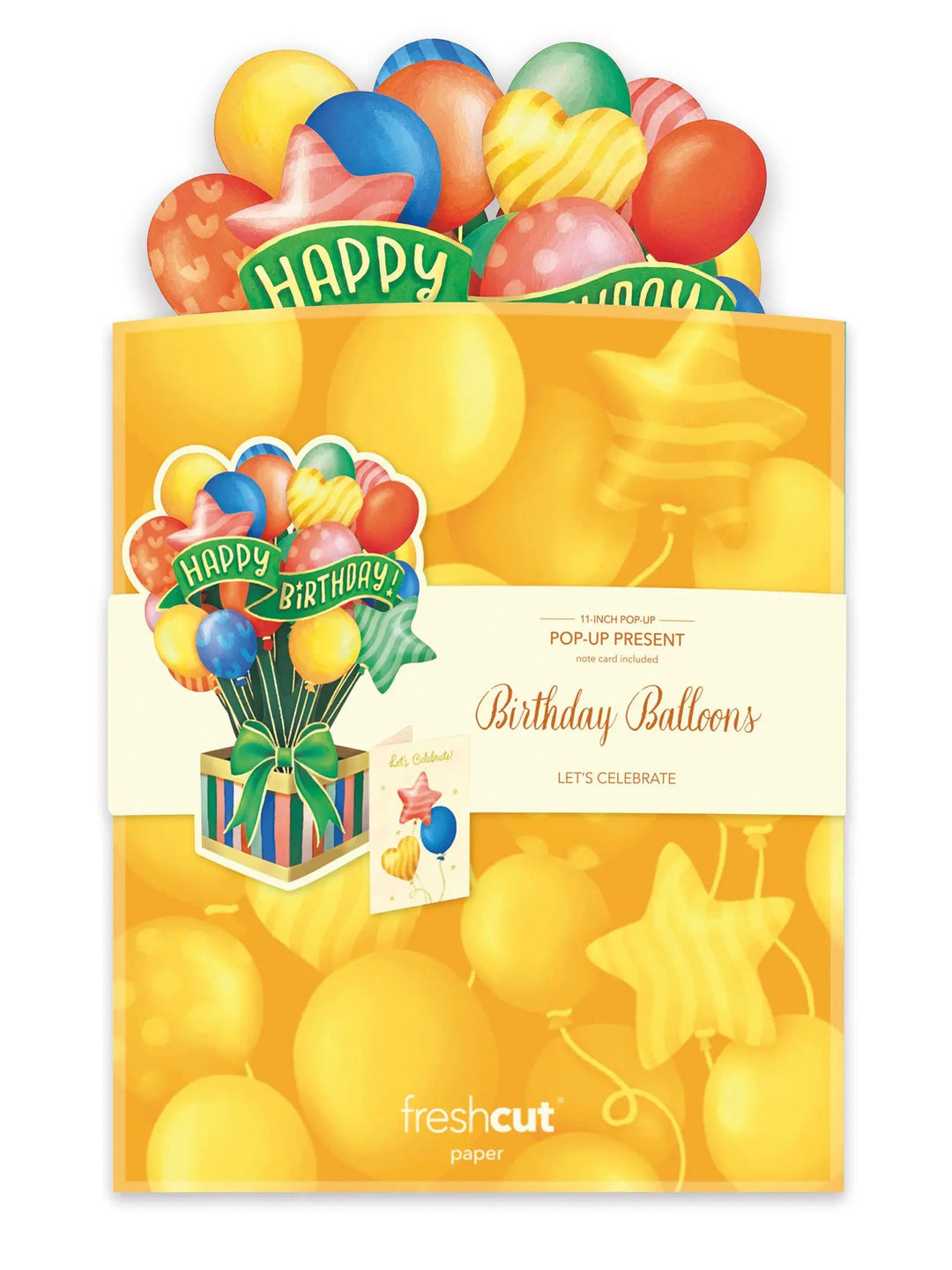 Classic Birthday Balloons Pop-Up Card