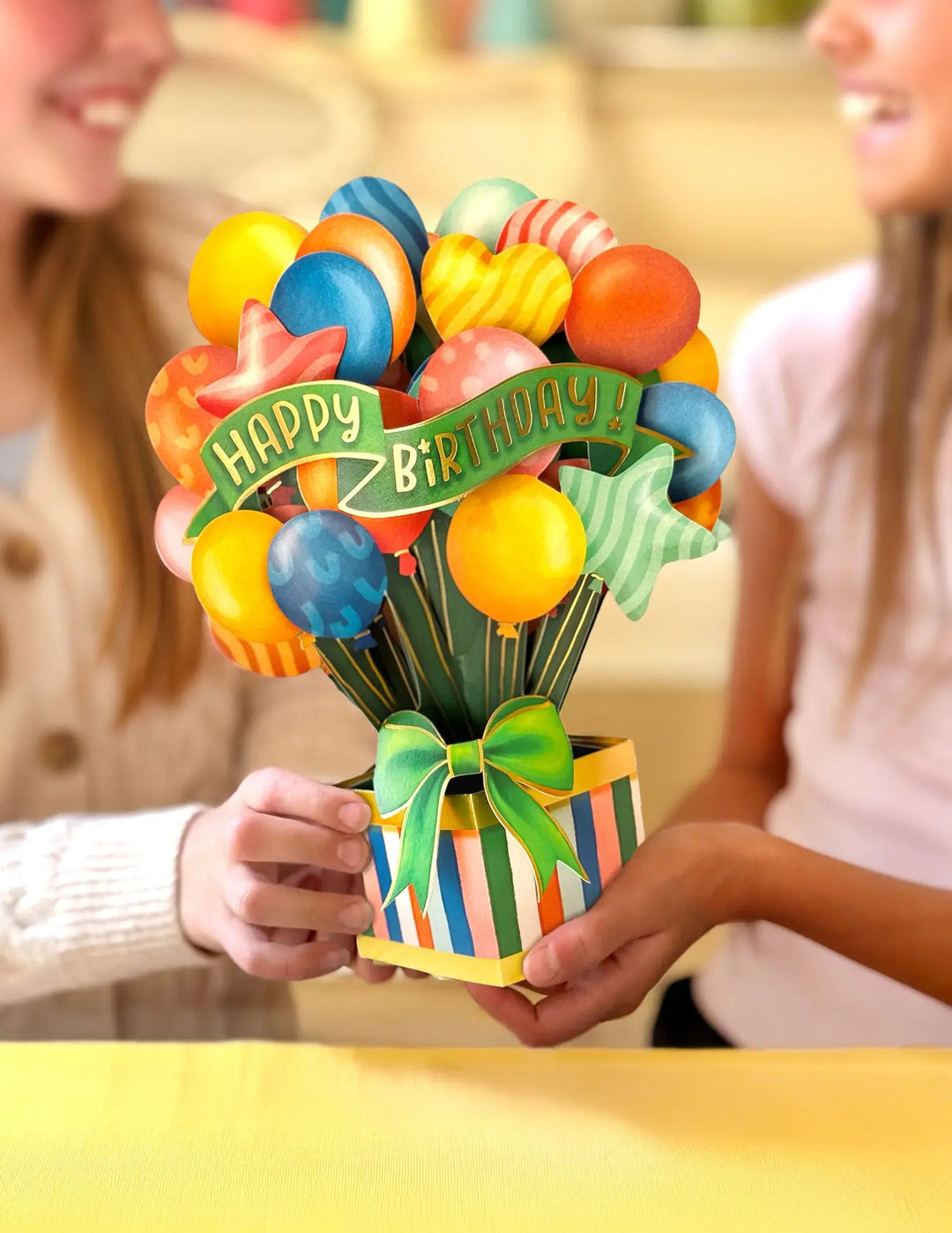 Classic Birthday Balloons Pop-Up Card