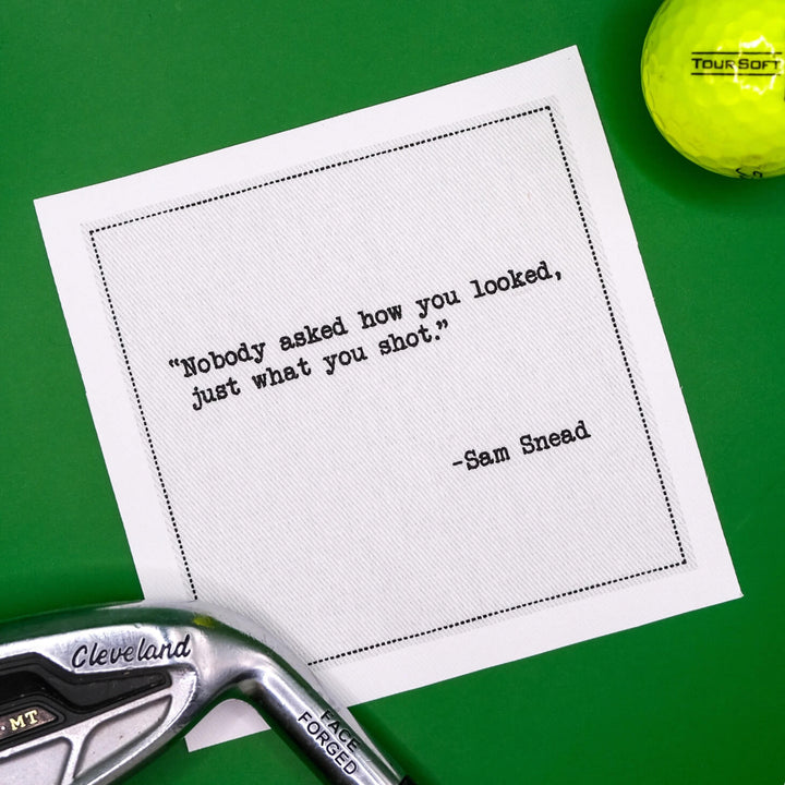Cocktail Napkins with Golf Legends Quotes