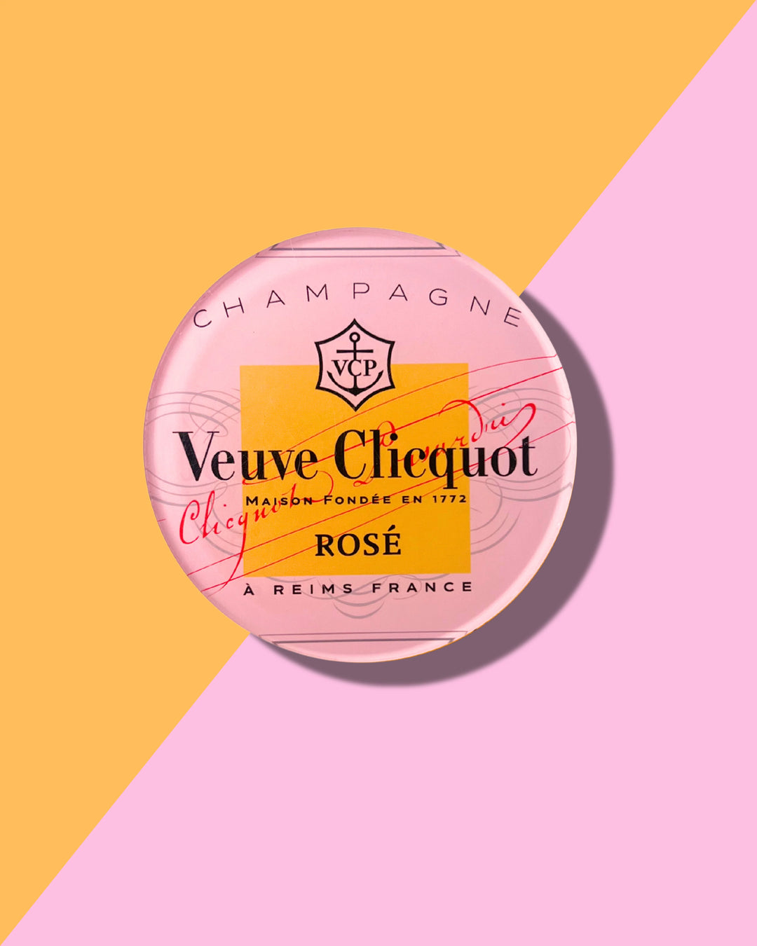 'Veuve Clicquot Rose' Set of 2 Coasters - Mildred Hoit