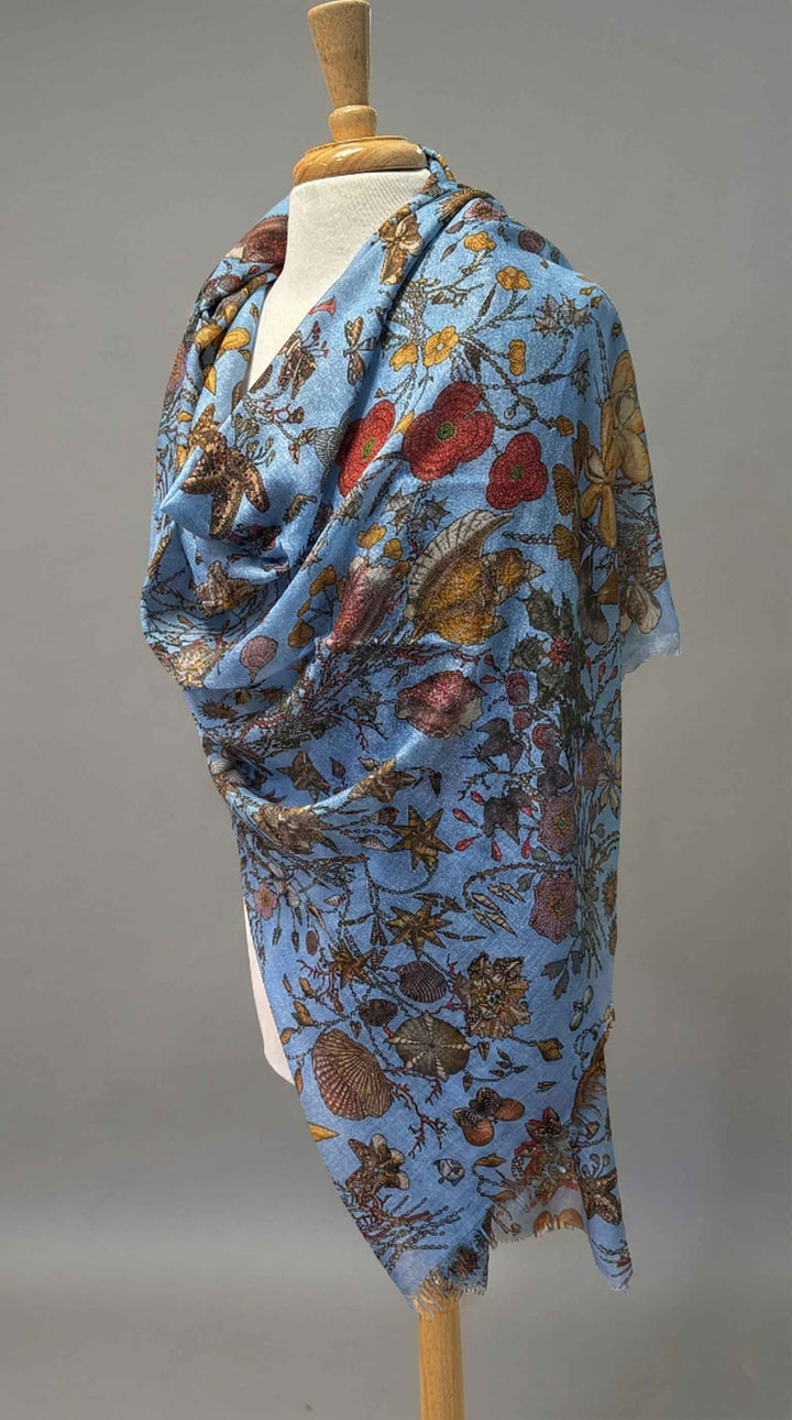 Richard Grand Shells on Sky Shawl - Mildred Hoit