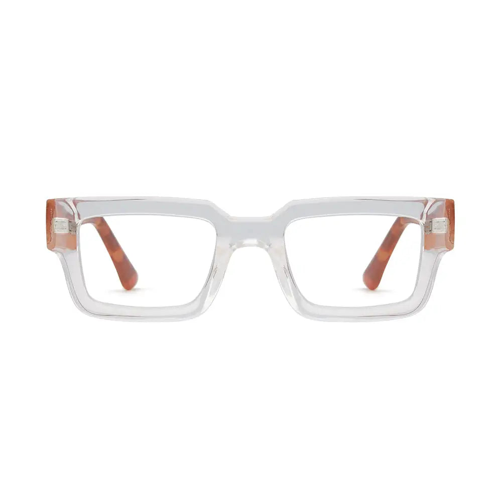 Jonah Blue Light Readers in Transparent Clear & Tortoise - Mildred Hoit