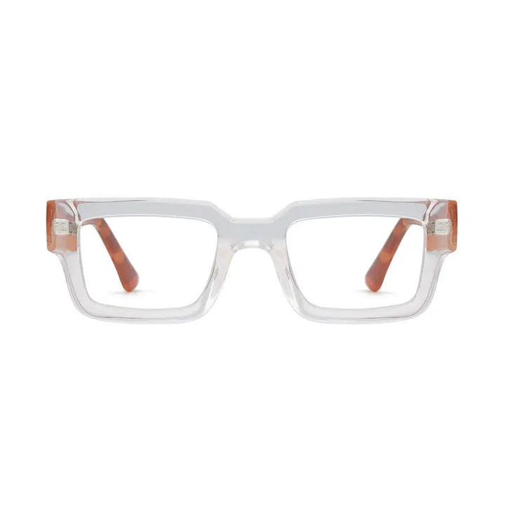 Jonah Blue Light Readers in Transparent Clear & Tortoise - Mildred Hoit