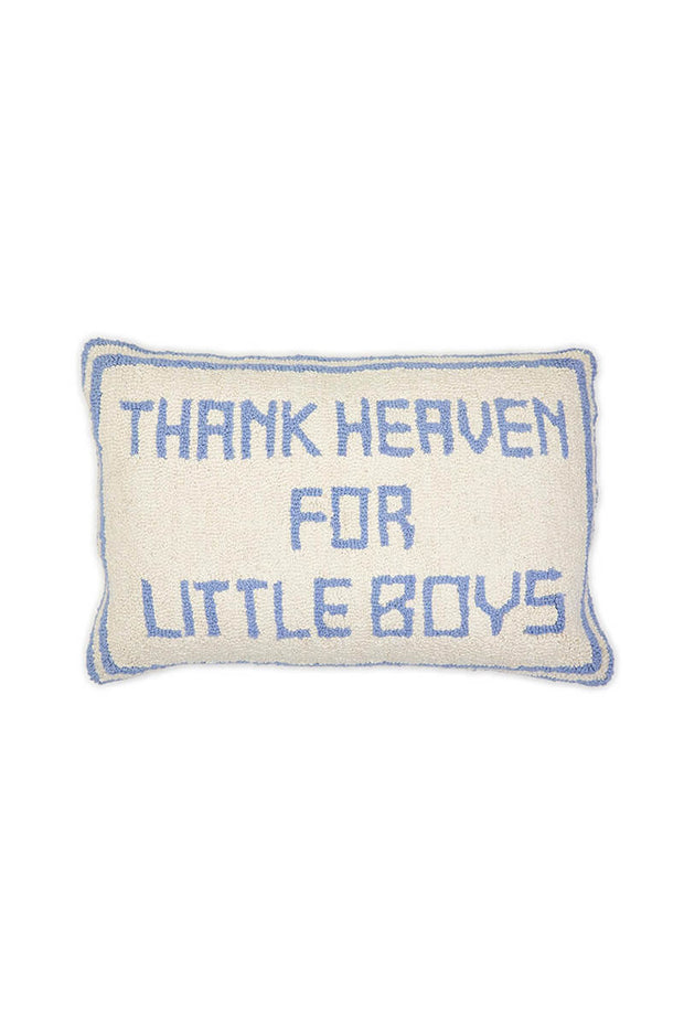 'Thank Heaven for Little Boys' Throw Pillow available at Mildred Hoit in Palm Beach.