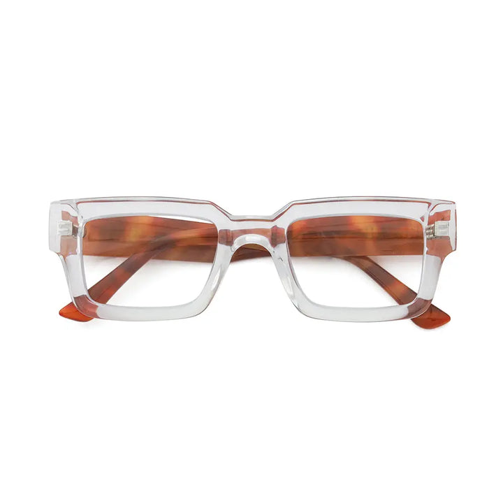 Jonah Blue Light Readers in Transparent Clear & Tortoise - Mildred Hoit