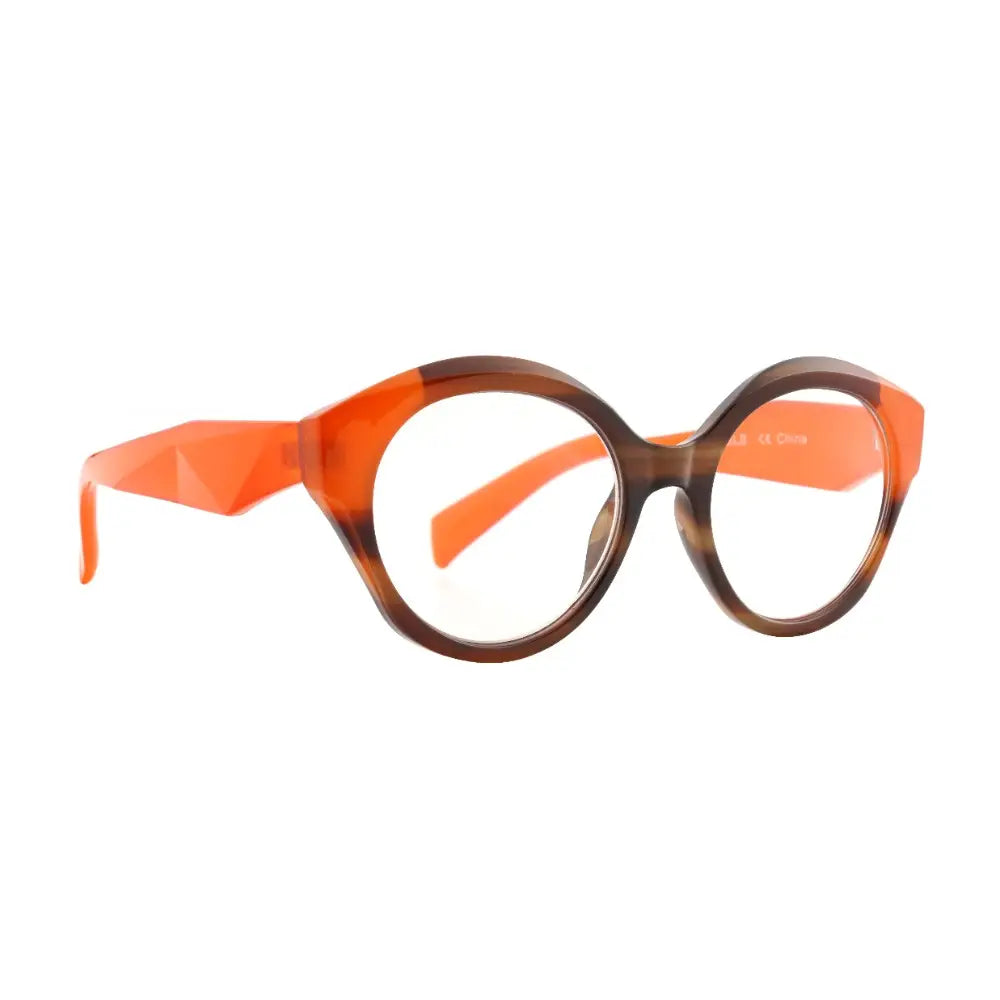 Avery Blue Light Readers in Brown & Orange - Mildred Hoit