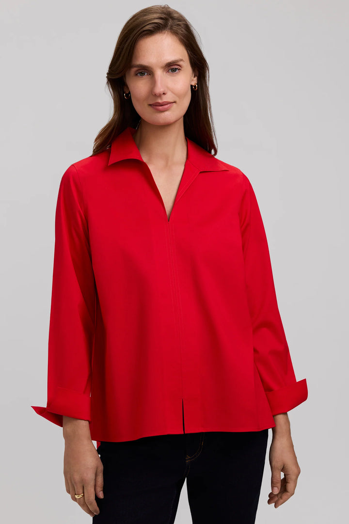 Foxcroft Agnes Shirt in Simply Red