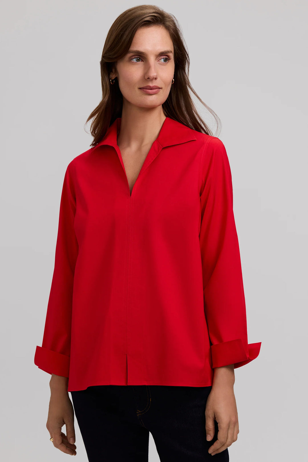 Foxcroft Agnes Shirt in Simply Red