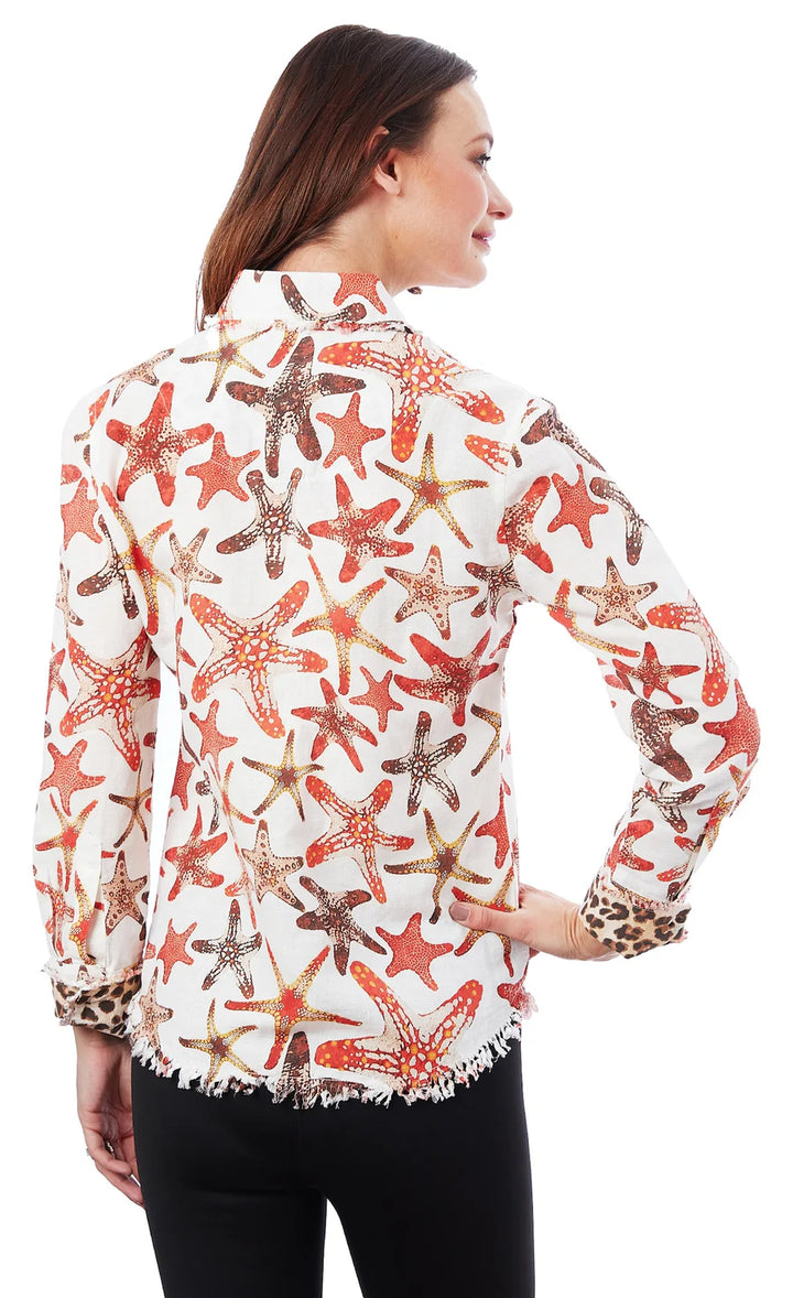 Cape Cod Starfish Print Top