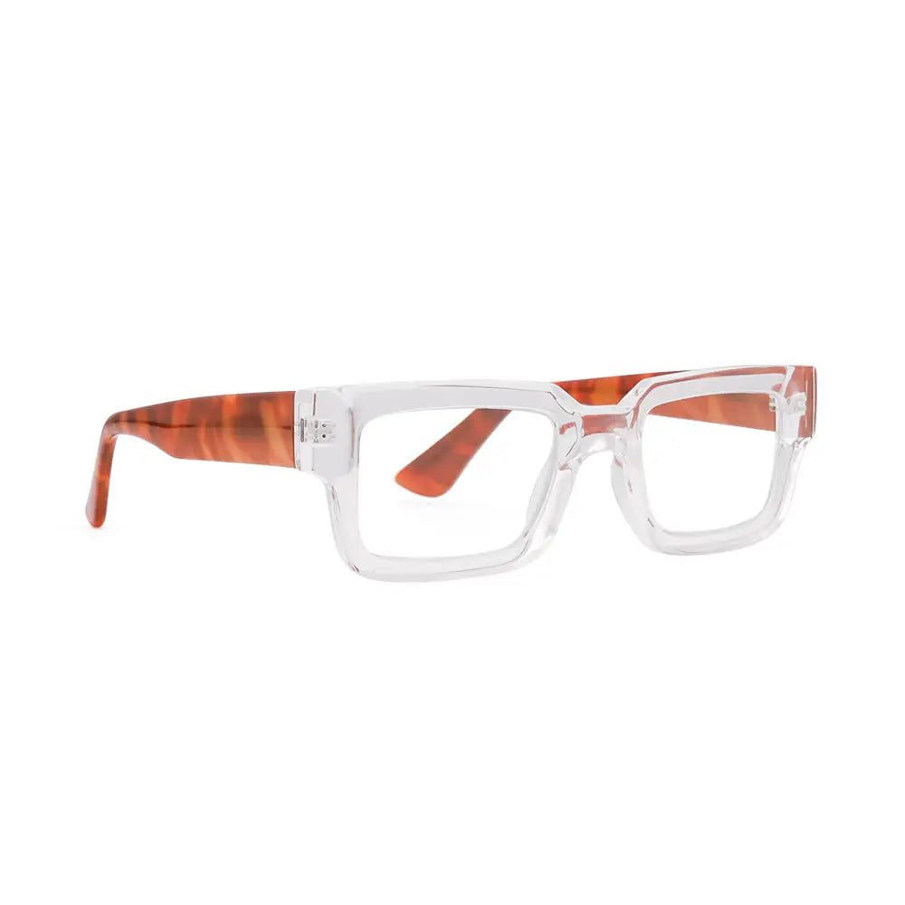 Jonah Blue Light Readers in Transparent Clear & Tortoise - Mildred Hoit