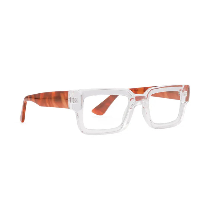 Jonah Blue Light Readers in Transparent Clear & Tortoise - Mildred Hoit