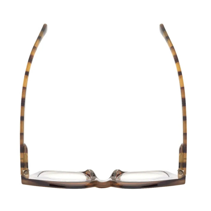 Fiona Blue Light Readers in Striped Brown - Mildred Hoit