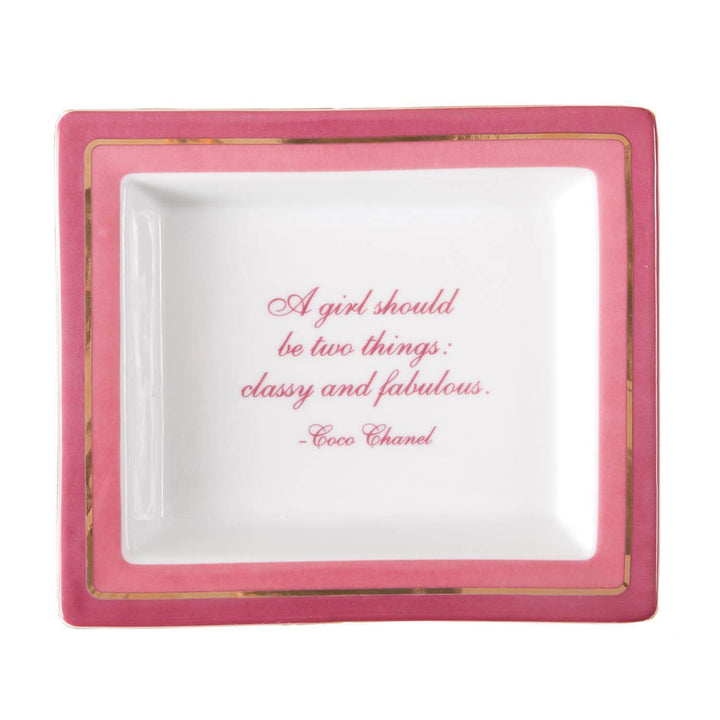 "A Girl Should be Two Things: Classy and Fabulous." Desk Tray