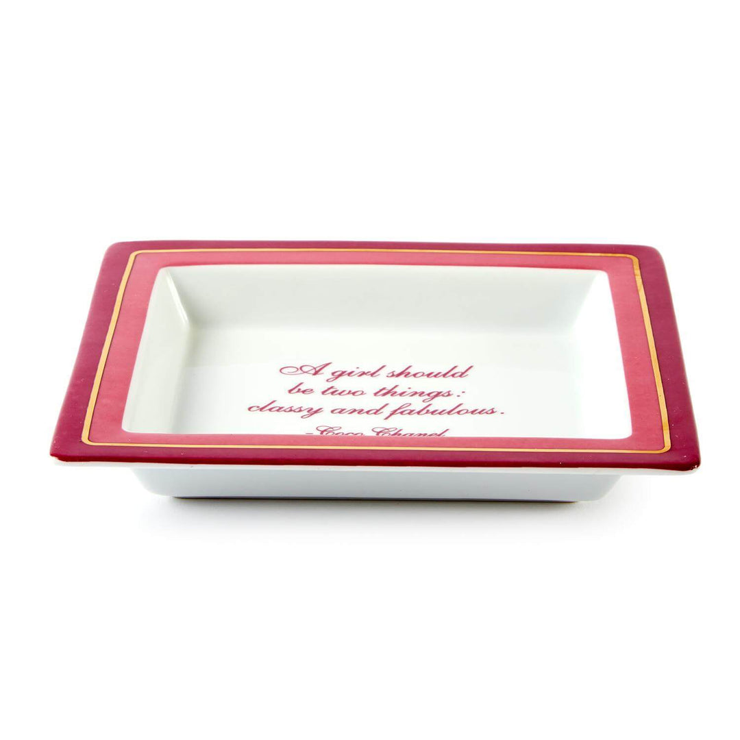 "A Girl Should be Two Things: Classy and Fabulous." Desk Tray