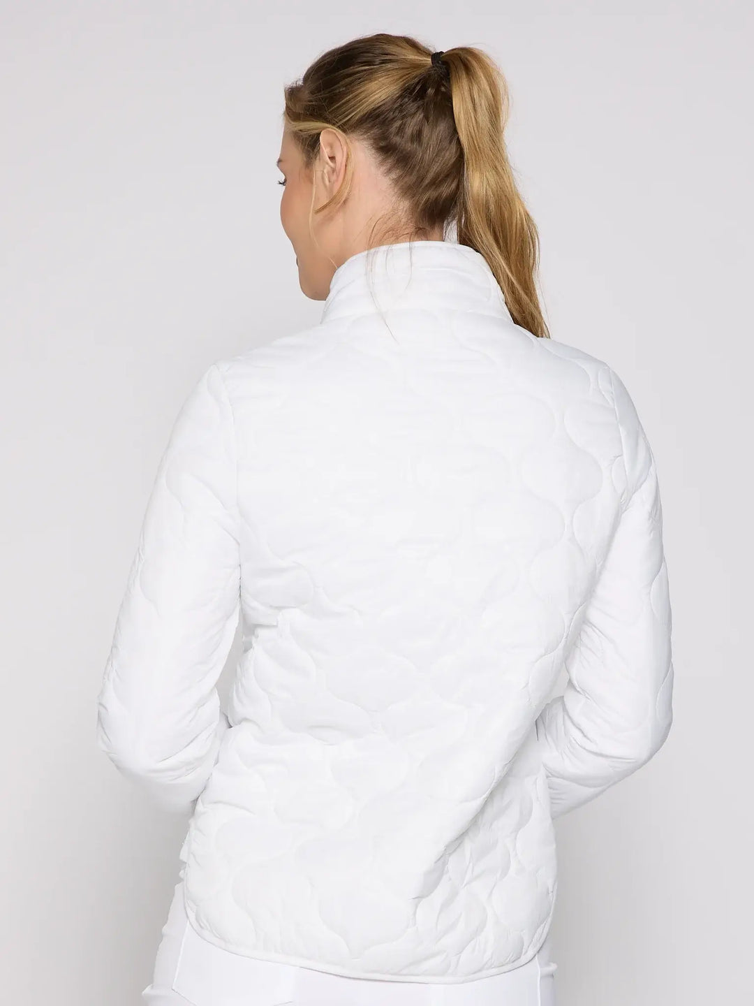 Double Zipper Padded Jacket in White
