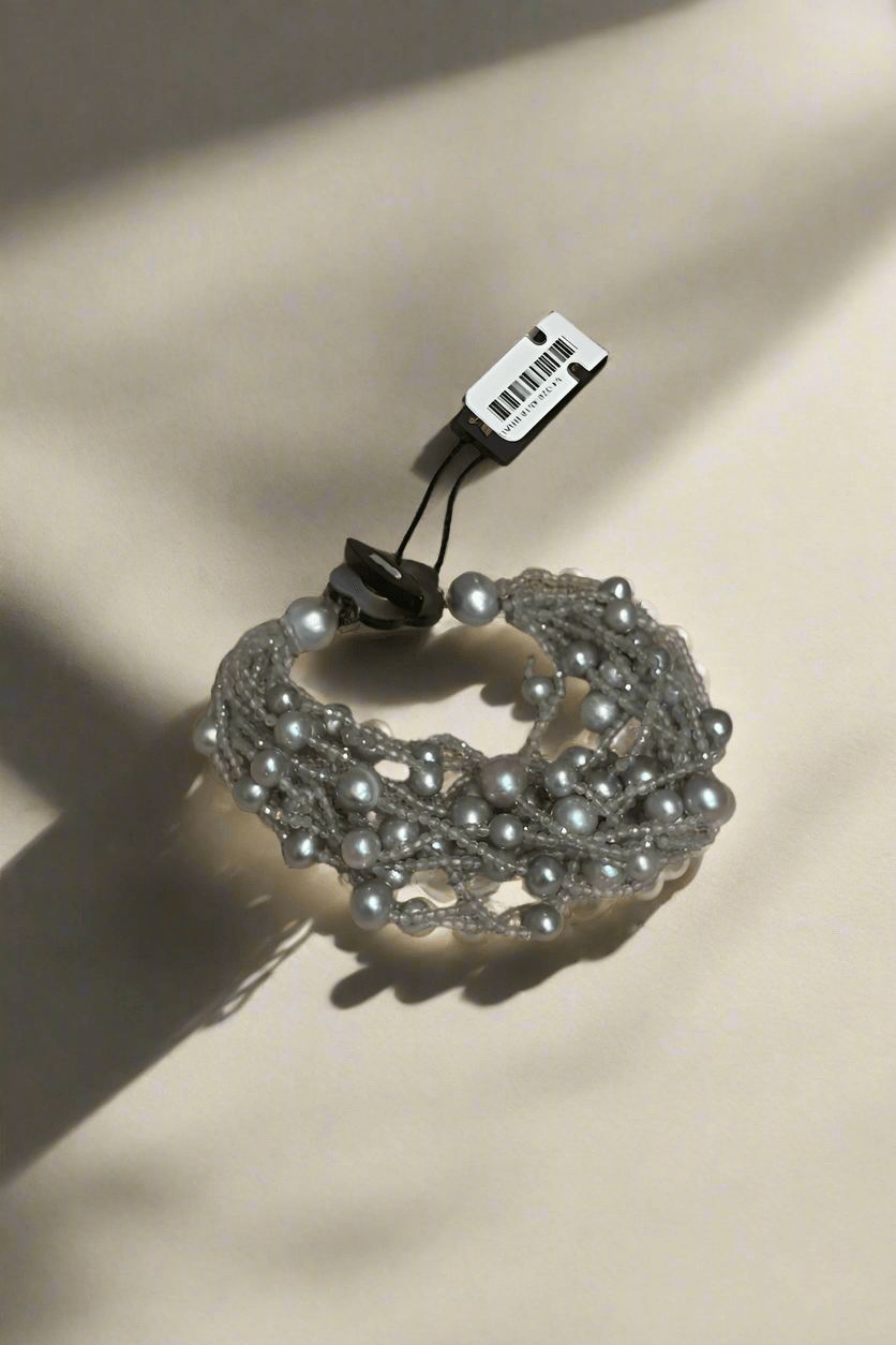Multi-Strand Grey Pearl Bracelet - Mildred Hoit