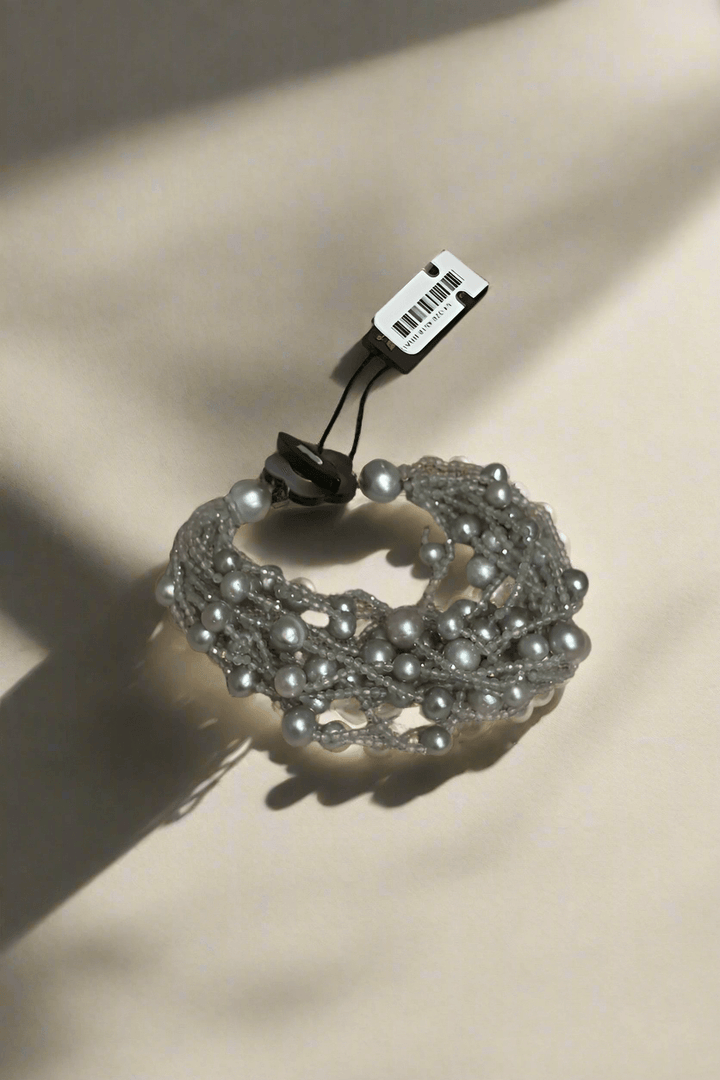 Multi-Strand Grey Pearl Bracelet - Mildred Hoit