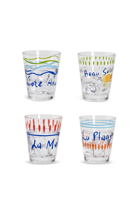 La Mer Tumblers - Set of 4 available at Mildred Hoit in Palm Beach.