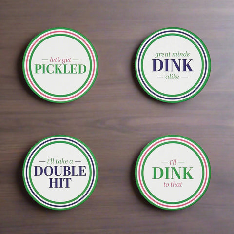 'Dinks on Me' Pickleball Themed Coasters