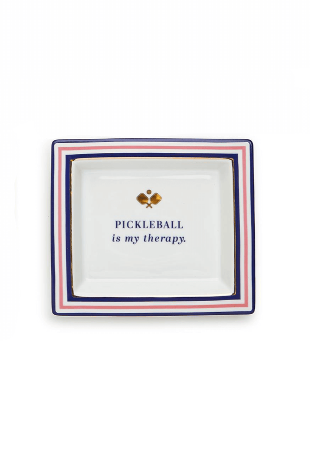 'Pickleball is my therapy.' Ceramic Tray available at Mildred Hoit in Palm Beach.