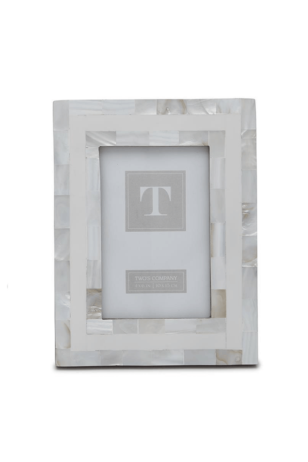 Tile Bar 4x6 Frame in Mother of Pearl available at Mildred Hoit in Palm Beach.