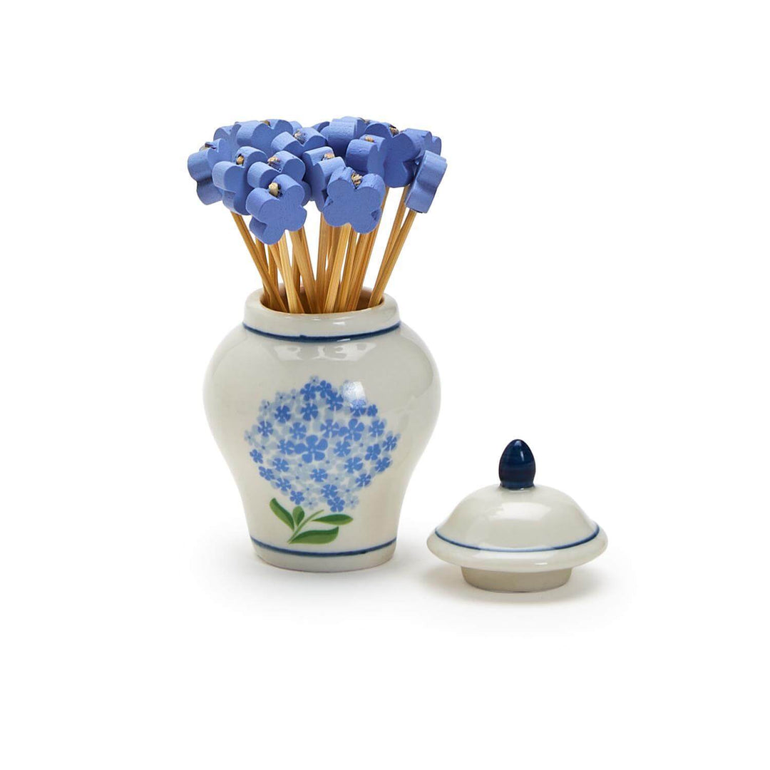 Hydrangea Mini Ginger Jar with 20 Picks - Mildred Hoit