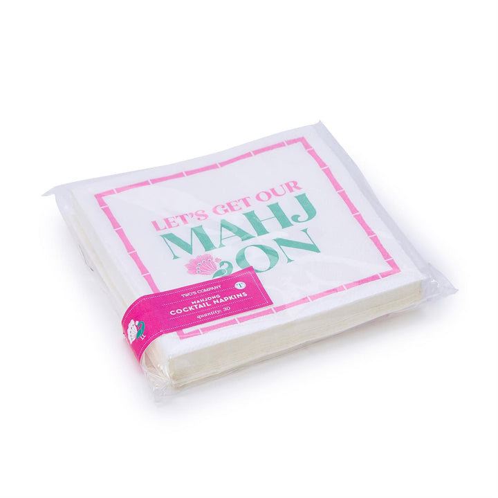 Let's Mahj On 3-Ply Paper Cocktail Napkin- 2 Pack