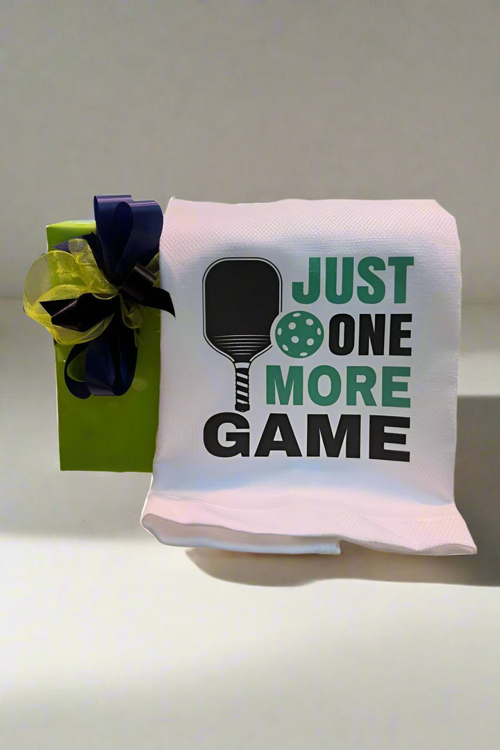 "Just one more game" Dish Towel